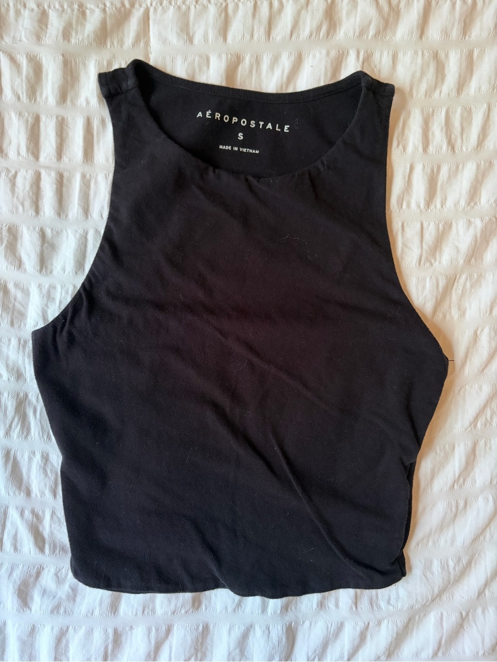 Aeropostale Black High-Neck Crop Tank - Women's